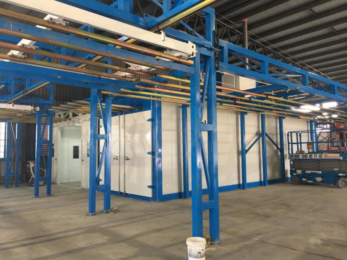 ISO9001 Vertical Powder Coating Line Manual Overhead Conveyor System