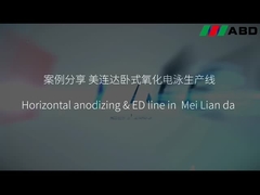 Horizonal Anodizing Line Equipment Coloring Surface Treatment