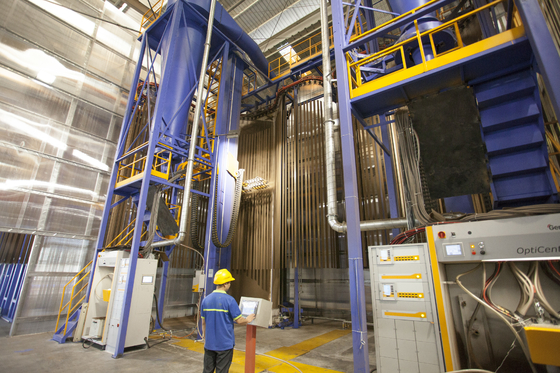 ISO9001 Automated Powder Coating Line Steel Substrate Surface Treatment