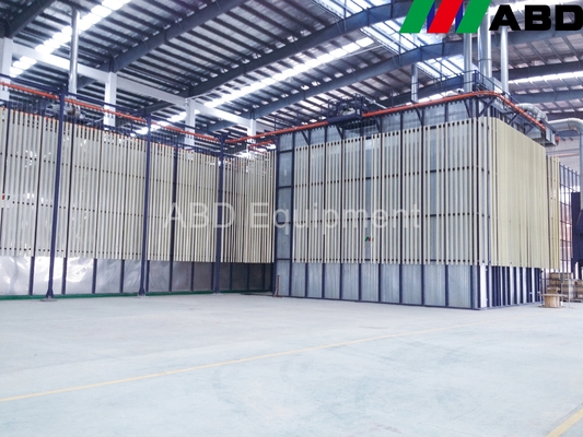 ISO 9001 Electrostatic Automated Powder Coating Line Gas Diesel Heating