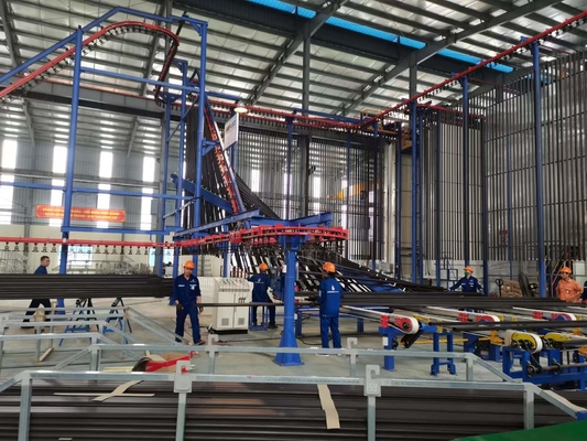 Poly Propylene Automated Powder Coating Line For 6m Steel Pipe