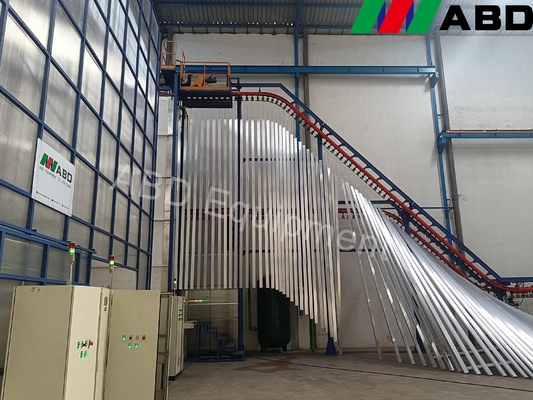 Automatic Vertical Powder Coating Production Line For Aluminium Profile