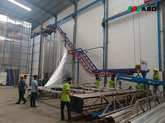 120kw Mini Manual Powder Coating Production Line For Aluminium Profiles 50W