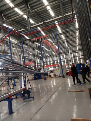 380V 60Hz SUS Metal Spray Booth Vertical Powder Coating Line Of Aluminium Alloy Profile