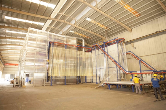 Low Cost Save Space Vertical Powder Coating Line Surface Treatment Equipment
