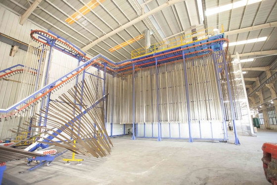 SUS 304 Metal Vertical Colour Coating Line Of Treatment For Aluminium Profiles