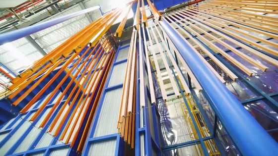 480 60Hz  Vertical Powder Coating Line Constructs Projection of Aluminium