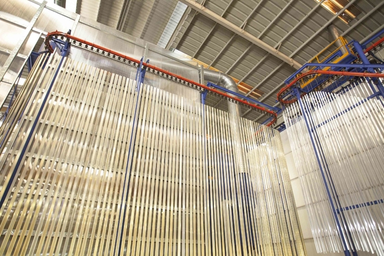 220V Vertical Powder Coating Line With Automatic Gun System Customized