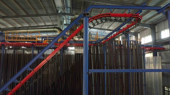 Automatic Control  Cabinet System Vertical Powder Coating Line Treatment Equipment 5000 Tons