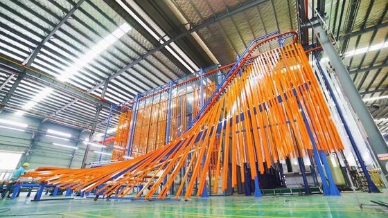 Automatic Spraying Gun System Vertical Powder Coating Line Customized Space And Voltage