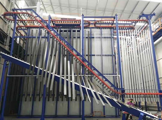 High Quality Aluminum Profile Vertical Automated  Powder Coating Line Electrostatic Spray