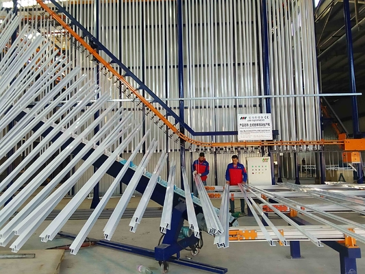 Low Cost Save Space Vertical Powder Coating LineSurface Treatment Equipment Of Aluminium Profiles