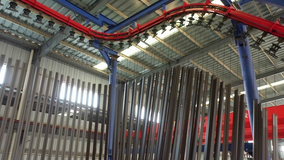 Full Automated Aluminium Profiles Vertical Powder Coating Production Line PLC Control System