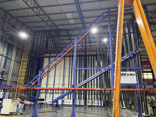 Metal Tank Body PP  Spary Booth  Customized Vertical Powder Coating Line For Aluminium Profile