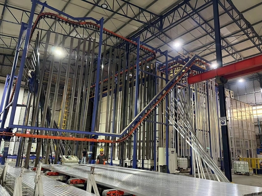 Stainless Steel Pre-treatment  System Aluminium Alloy Profile Vertical Powder Coating Line 3kw Multi Color