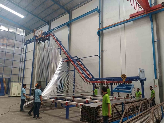 380V  Vertical Powder Coating Line With Automatic System Customized Voltage Space Capacity