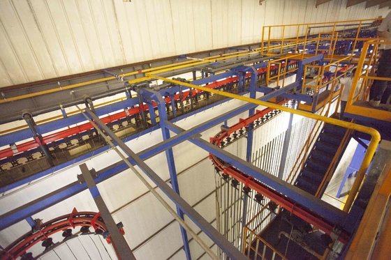 Customized Monthly Capacity Vertical Powder Coating Production Line Of Aluminium Alloy Profilses