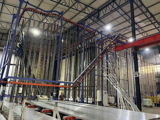 Single Booth Vertical Powder Coating Line Of Aluminium Alloy Profile  Customized Voltage
