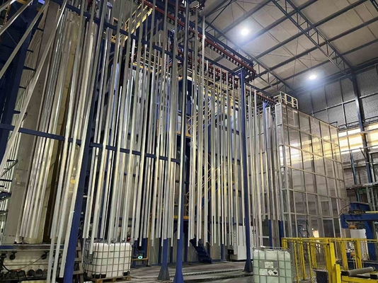 Jordan Customized  Space  Configuration Vertical Powder Coating line of Aluminium Profiles