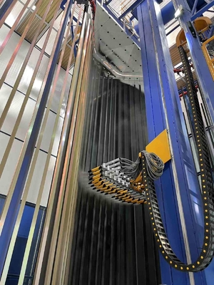 "V" type Booth Customized Voltage Vertical Electricstatic Spraying Powder Coating line of Aluminium Profiles