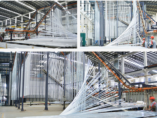 CE Certificatioin Customized Voltage Space Configuration Vertical Powder Coating Line Of Aluminium Profiles