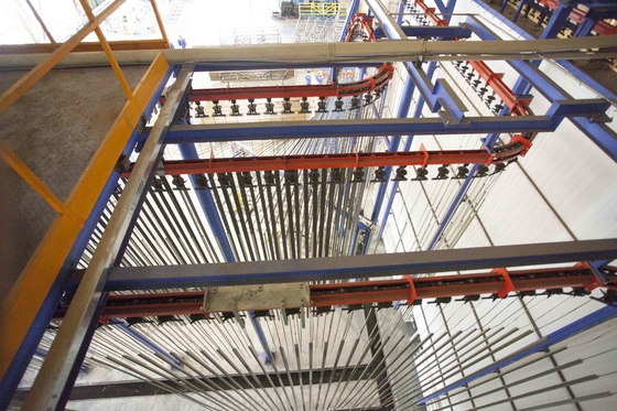 Turkey  Full-automatic  Electrostatic Spraying Vertical Powder Coating Line Of Aluminium Profiles