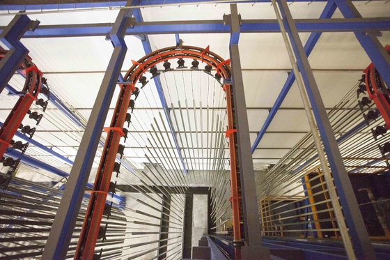 Kuwait Full-automatic Electrostatic Spraying Upper Computer Vertical Powder Coating Line Of Aluminium Profiles