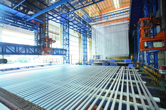 PLC Input / Output Moudle  Full-automatic Electrophoresis Anodizing Production Line For Aluminium Profiles