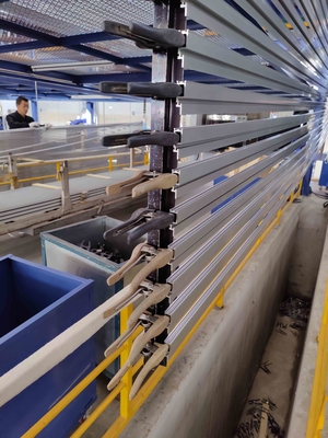 Electrophoresis Horizontal Curing Anodizing Production Line For Aluminum Profiles Surface Treatment