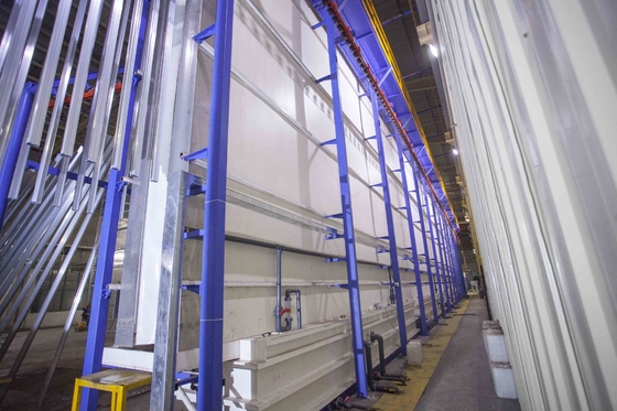 Adjustable Chain Speed Customized Voltage Space Vertical Powder Coating Line With Standard Surface Area 400m2/T