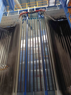 Big Cyclone Waste Powder Recycle System Customized Space Vertical Powder Coating Line Of Aluminium Alloy Profile With 400m2/T