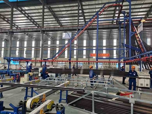 Full-automatic Enviroment Protection Waste Powder Recycle System Customized Space Vertical Powder Coating Line Of Aluminium Alloy Profile With 400m2/T