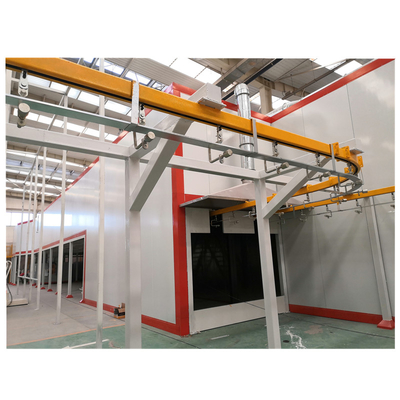 Horizontal Powder Coating Line Natural Gas Heating Powder Painting