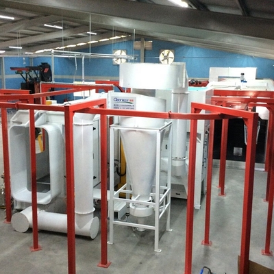 Metal Powder Coating Line Steel Pipe Spray Painting 380V