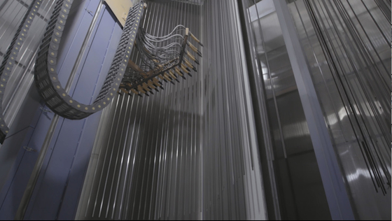 Turkey Natural Gas Heating System Powder Coating Production Line For Aluminium Profile