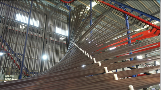 Indonesia 220V 50Hz LPG Heating System Powder Coating Production Line In Construction Projects