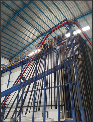 Full-automatic High-performance Vertical Powder Coating Production Line Al Profile Surface Treatment