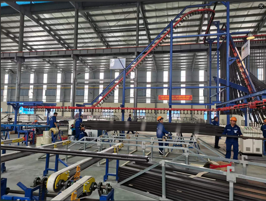 LPG Heating System Full-automatic Vertical Powder Coating Production Line Al Profile Surface Treatment