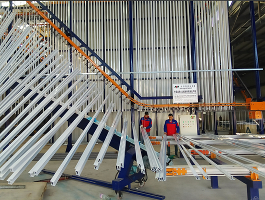 High Performance Pre-treatment System Vertical Powder Coating Production Line Al Profile Surface Treatment