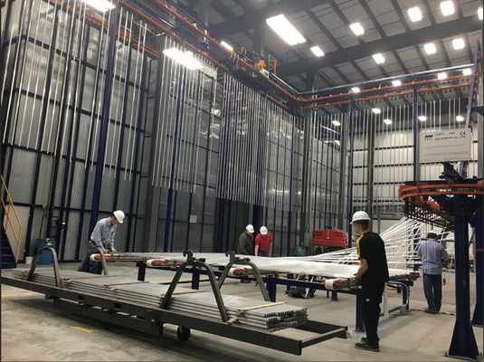 Vertical Powder Coating Line for Aluminum Profiles with Maximum Size Weight Capacity Standard Weight and Surface Area