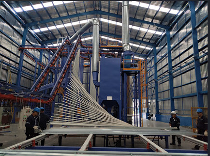 Customized Design  Vertical Powder Coating Line Of Aluminum Profiles With Energy Supply Options