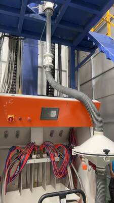 LNG Heating  System Chain Speed Ajustable High-performance Customized Vertical Powder Coating Line for Aluminum Profiles