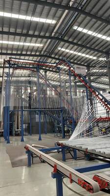 LNG Heating System Vertical Powder Coating Line High-performance for Aluminum Profiles