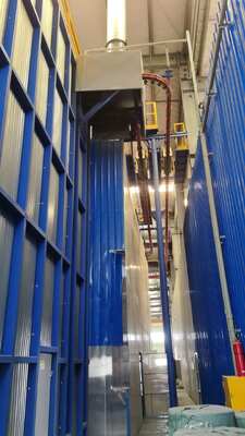 Multi-ple Rinsing Process Aluminum Profiles Vertical Powder Coating Line