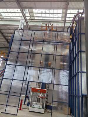 LPG Heating System Aluminum Profiles Vertical Powder Coating Line