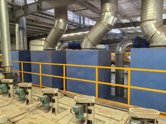 Waste Gas Treatment System Aluminum Profiles Vertical Powder Coating Line
