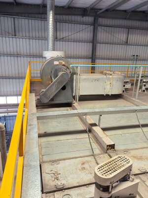 Oven Top Exhausting System Aluminum Profiles Vertical Powder Coating Line