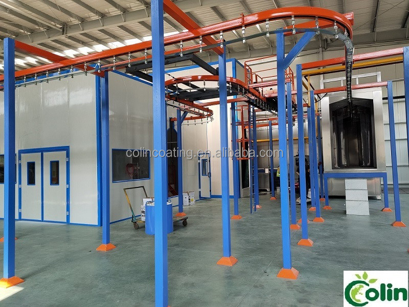 SUS304 Full Automatic Manual Powder Coating Line Metal Coating Spray
