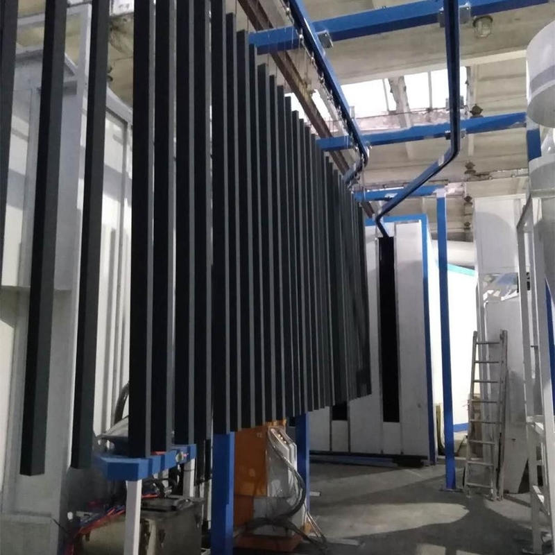 Honduras 480V 60Hz PP Spray Booth Vertical Powder Coating Line Of Aluminium Alloy Profile From Guangdong Of China