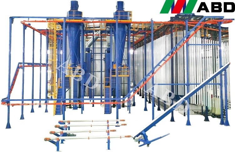 Aluminum Profiles Vertical Powder Coating Line Full Automatic